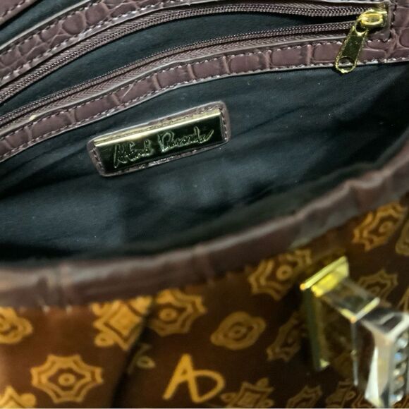 Alfred Durante Signature Design Exclusive Allover Design Sateen Bag NWOT - Picture 12 of 16